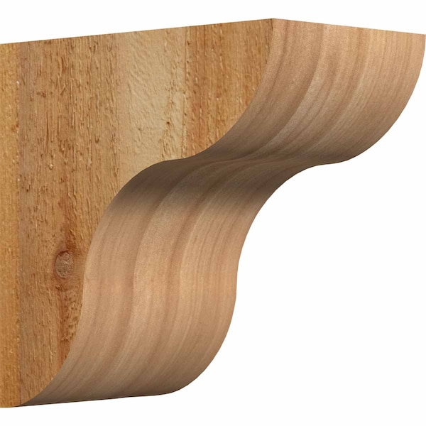 Ekena Millwork Carmel Rough Sawn Corbel, Western Red Cedar, 6"W x 10"D x 10"H COR06X10X10CAR00RWR - main